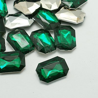 Imitation Taiwan Acrylic Rhinestone Cabochons GACR-A010-13x18mm-M-1