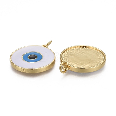 Brass Enamel Pendants KK-F821-48A-1