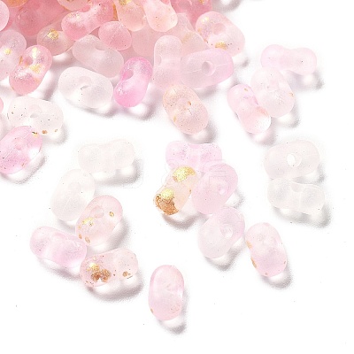 Gradient Color Transparent Frosted Acrylic Beads X1-OACR-M023-06C-1