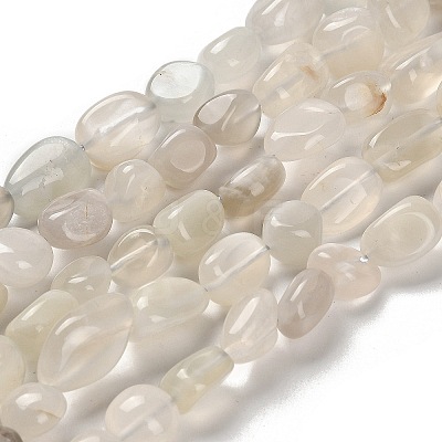 Natural White Moonstone Beads Strands G-P497-01E-69C-1