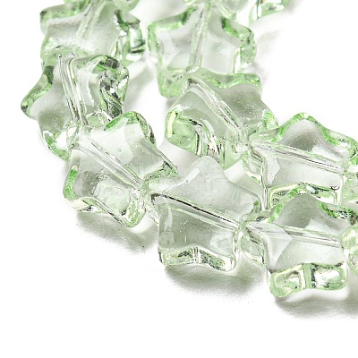 Baking Paint Transparent Glass Beads Strands DGLA-A07-T8mm-KD06-1