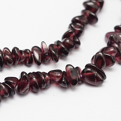 Chips Natural Garnet Beads Strands G-N0164-47-1