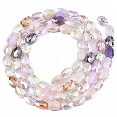 3 Strands Electroplate Glass Beads Strands EGLA-PA0001-25D-1