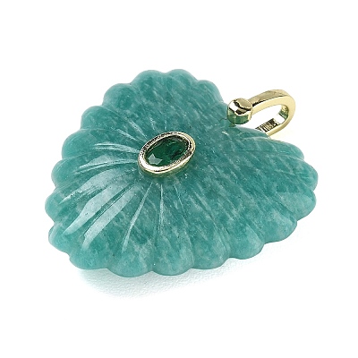 Natural Amazonite Carved Pendants G-C276-01G-12-1