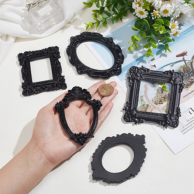 5Pcs 5 Styles Resin Embossed Photo Frames AJEW-FG0003-33-1