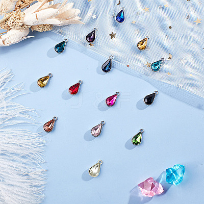 Alloy Glass Pendants PALLOY-SC0002-32-1