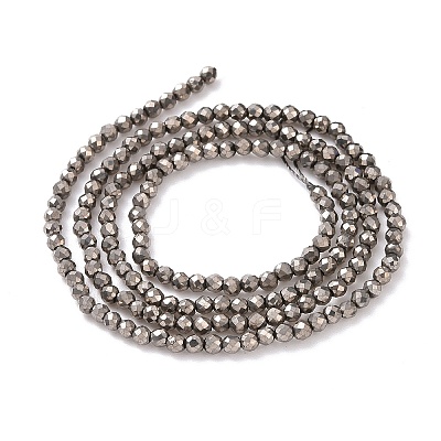 Electroplate Glass Beads Strands X-GLAA-H021-01A-FP12-1
