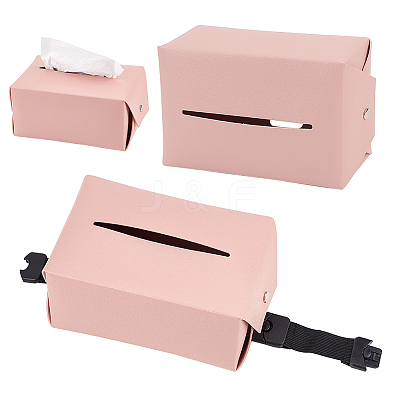 Imitation Leather Tissue Boxes for Car Seat Back AJEW-WH0347-14B-1