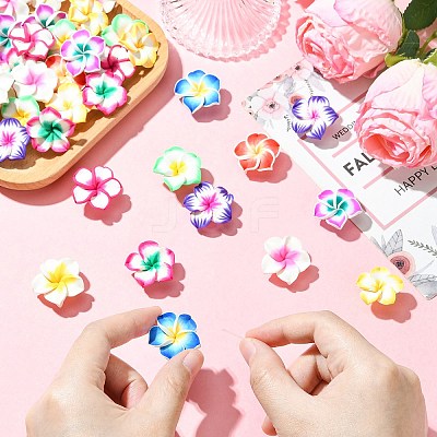 40Pcs 10 Colors Handmade Polymer Clay Beads CLAY-CJ0002-13-1