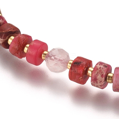 Adjustable Natural Gemstone Braided Bead Bracelets BJEW-L669-C-1