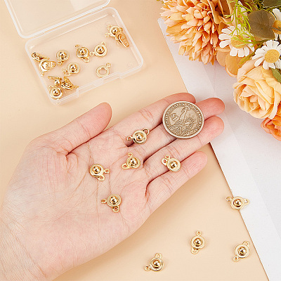20Pcs 201 Stainless Steel Snap Clasps STAS-GO0001-18G-1
