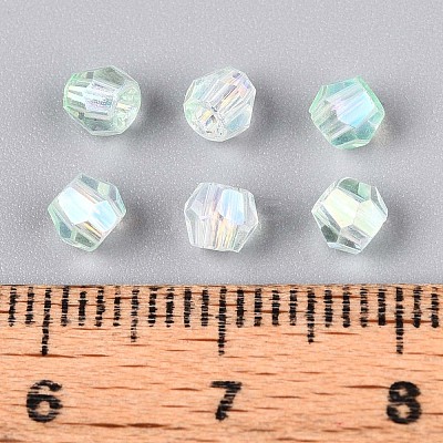 Transparent Spray Painted Glass Beads X1-EGLA-N018-4mm-04-1