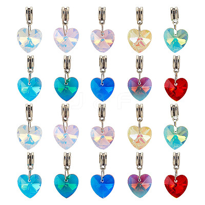 Electroplate Glass Dangle Charms PALLOY-GO00007-1