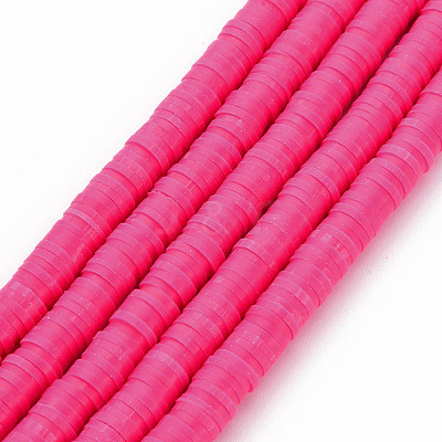 Handmade Polymer Clay Bead Strands X-CLAY-T002-6mm-49-1