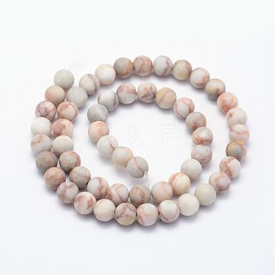 Natural Red Netstone Beads Strands G-F518-17-8mm-1