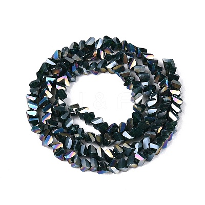 Electroplate Opaque Glass Beads Strands LS-EGLA-Q139-01A-C17-1