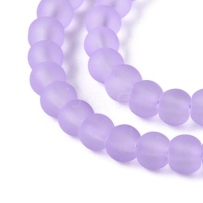 Baking Paint Transparent Glass Bead Strands GLAA-S031-4mm-25-1