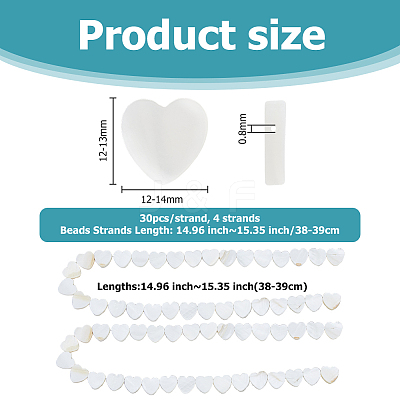 4 Strands Natural Freshwater Shell Beads Strands SHEL-HS0001-11-1