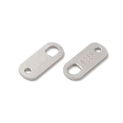 Anti-Tarnish Rhodium Plated 925 Sterling Silver Links STER-D006-10P-1