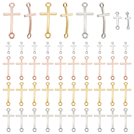 48Pcs 4 Style Alloy Links/Connectors FIND-PH0008-31-1