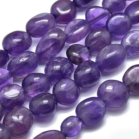 Natural Amethyst Beads Strands X-G-O186-B-05-1