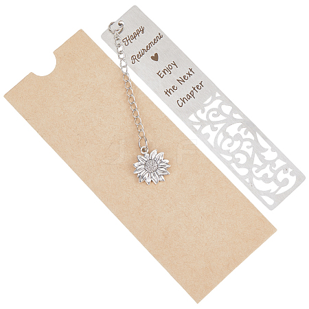 1Pc 304 Stainless Steel Bookmark AJEW-CP0003-87A-1
