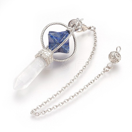 Natural Lapis Lazuli Dowsing Pendulums KK-F756-06C-1