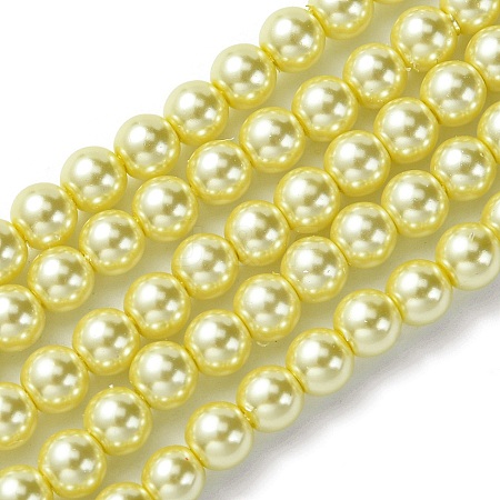 Eco-Friendly Grade A Glass Pearl Beads HY-J002-6mm-HX006-1