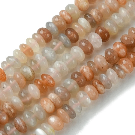 Natural Multi-Moonstone Beads Strands G-A092-F03-02-1