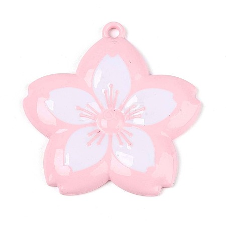 Spray Painted Alloy Big Pendants PALLOY-T092-81F-1