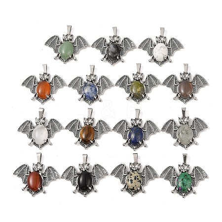 Natural Mixed Stone Pendants G-G871-02AS-A-1
