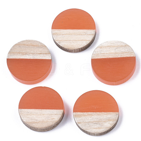 Resin & Wood Cabochons RESI-R425-05G-1