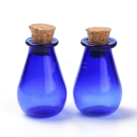 Glass Cork Bottles Ornament AJEW-O032-02A-1