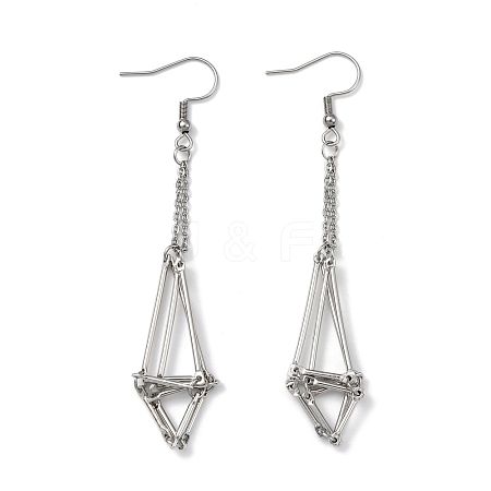 Brass Earring Hooks with Tray EJEW-JE05582-02-1