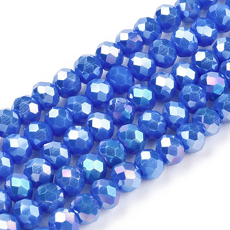 Electroplate Glass Beads Strands LS-EGLA-A034-P4mm-B21-1