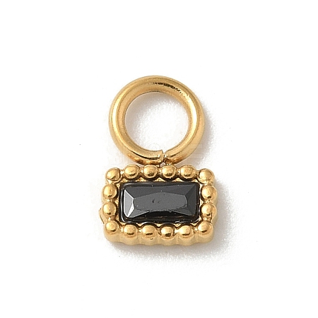 Ion Plating(IP) 304 Stainless Steel with Rhinestone Charms STAS-G351-11G-01-1