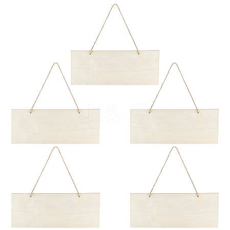 Unfinished Blank Wooden Hanging Decorations AJEW-CN0006-53-1