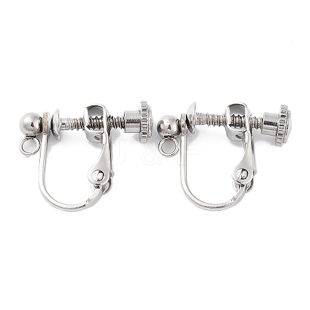 Non-Tarnish 316 Stainless Steel Clip-on Earring Findings STAS-K274-09P-1