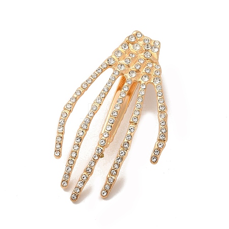 Halloween Theme Glass Rhinestone Alligator Hair Clips for Woman Girl LS-PHAR-E018-03G-1