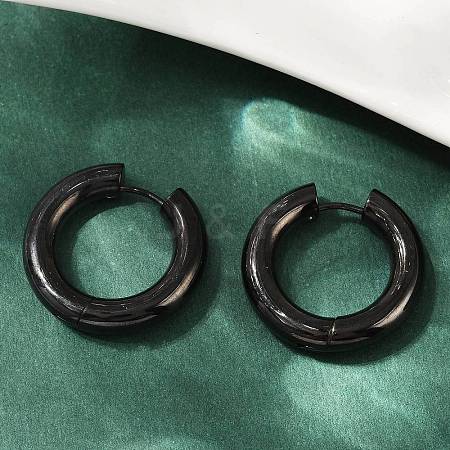 202 Stainless Steel Polishing Hoop Earrings EJEW-M106-02EB-05-1