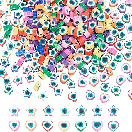 350Pcs 14 Style Handmade Polymer Clay Beads CLAY-NB0001-69-1