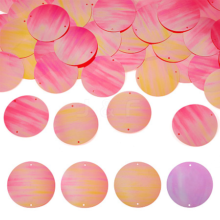 150Pcs Rainbow Iridescent PVC Paillette/Sequin Links FIND-TA0008-10D-1