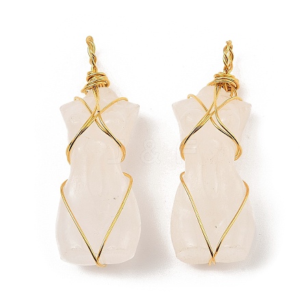 Natural Quartz Crystal Pendants G-K338-30G-08-1