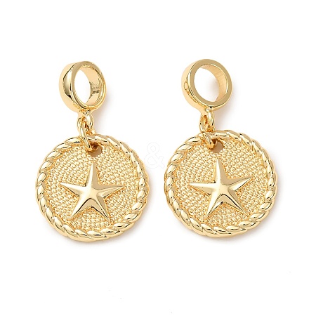Brass European Dangle Charms KK-H278-01G-05-1