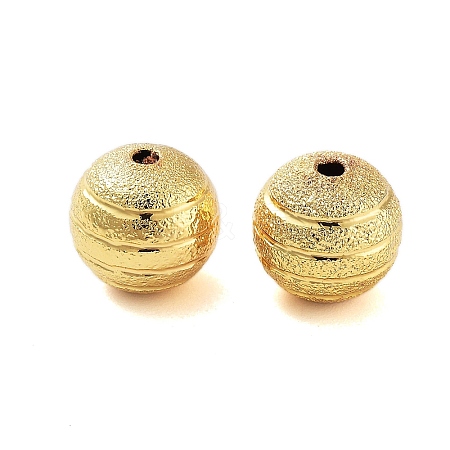 Texture Brass Beads KK-S379-02G-D-1