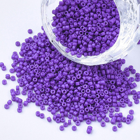 Baking Paint Cylinder Seed Beads SEED-Q036-02A-D08-1