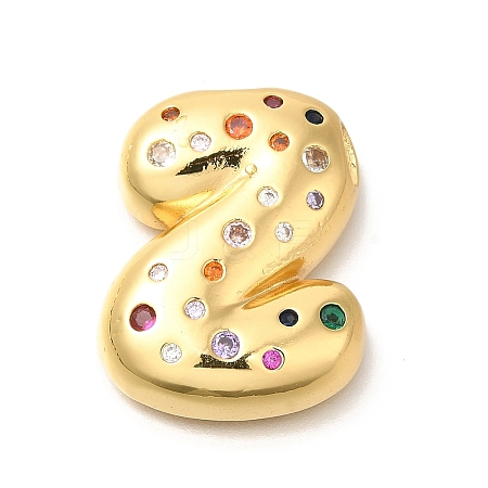 Brass Cubic Zirconia Pendants KK-M295-13G-Z-1