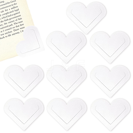 10Pcs PU Leather Heart Corner Protectors AJEW-CL0001-17B-1