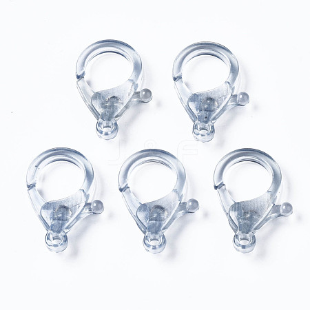 Transparent Acrylic Lobster Claw Clasps TACR-T023-01A-01-1