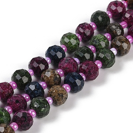 Natural Dyed White Jade Beads Strands G-H057-A22-19-1
